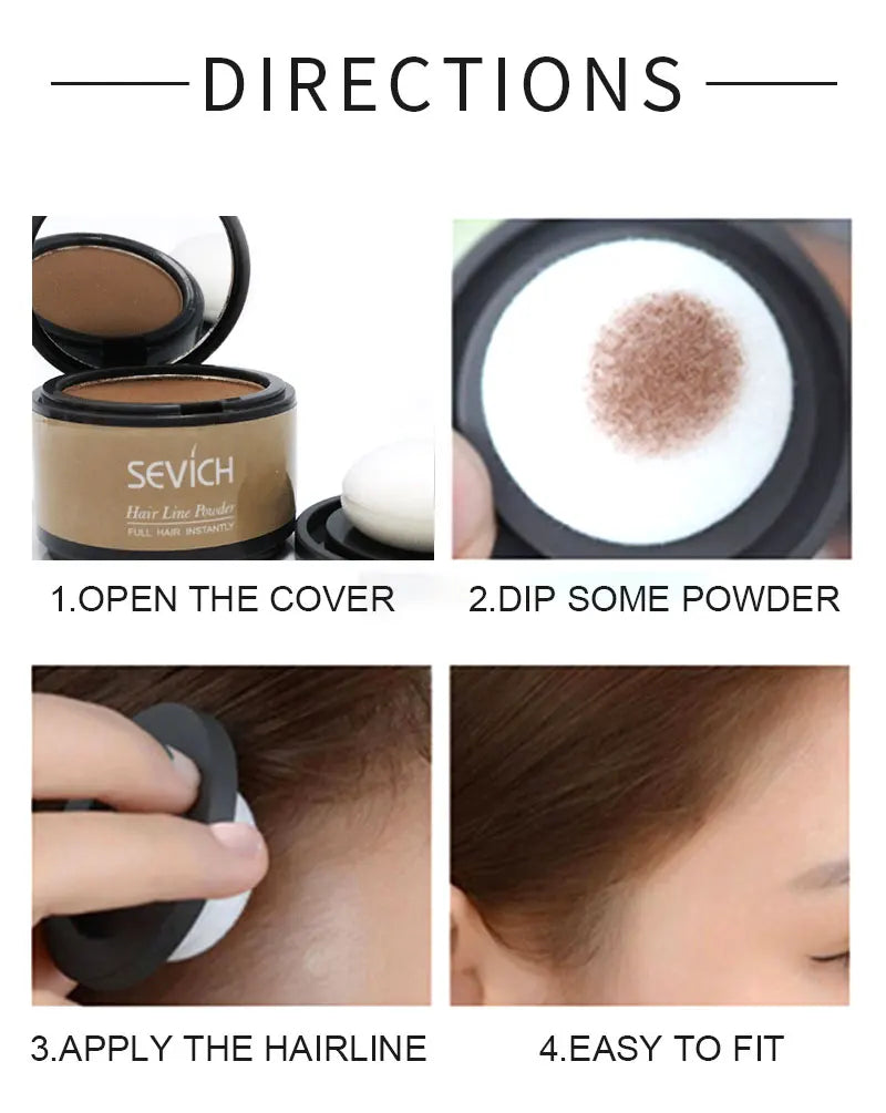 Sevich Hairline Repair Filling Powder With Puff Sevich Fluffy Thin Powder Pang Line Shadow Powder Forehead Hair Makeup Concealer