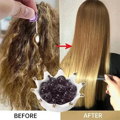 Magic Hair Vitamin Capsule Keratin Oil Fast Restore Hair Soft Smooth Shiny Deep Moisturizing Frizzy Dry Scalp Hair Repair Care